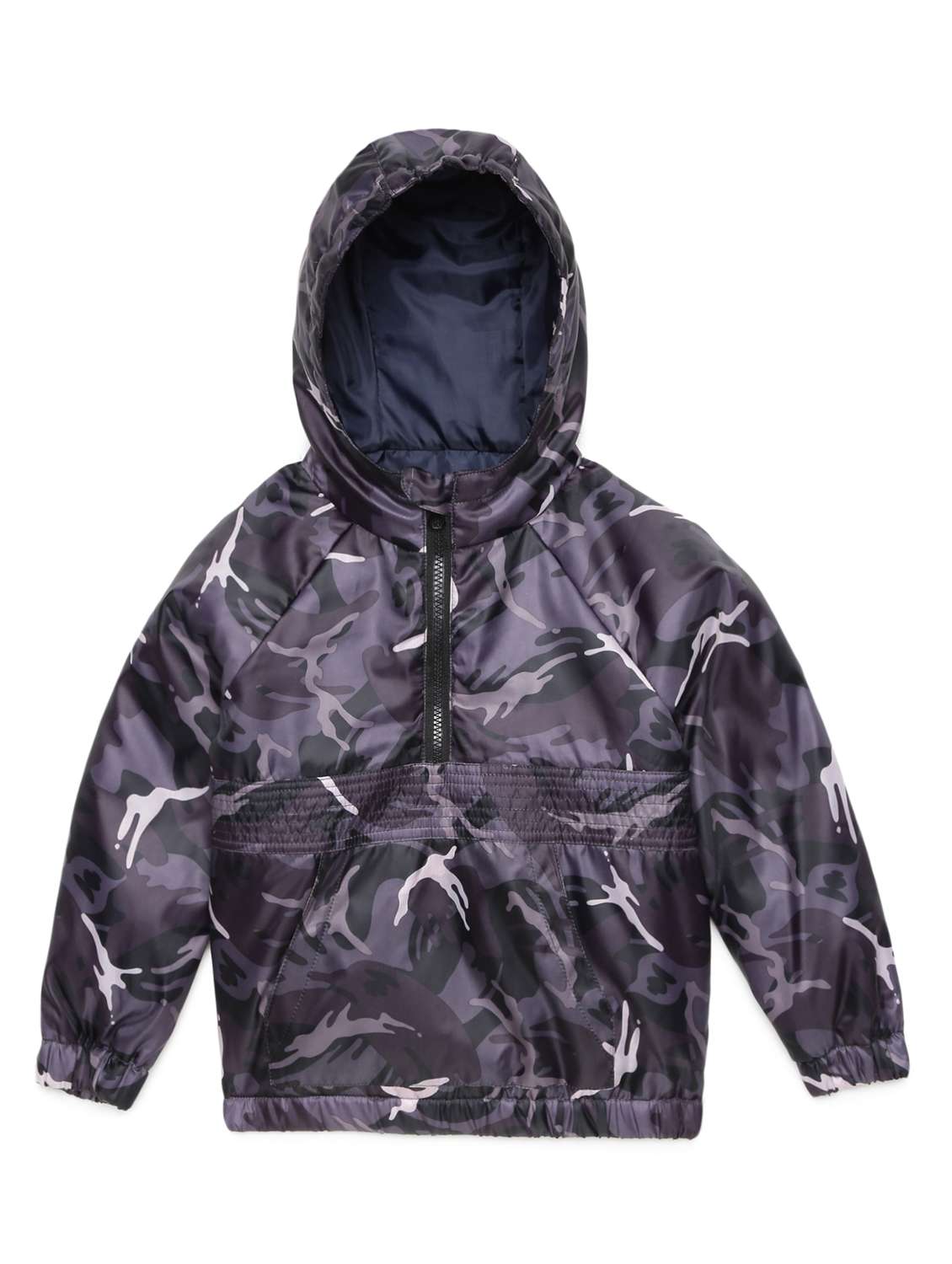 boys printed long sleeve quilted jacket