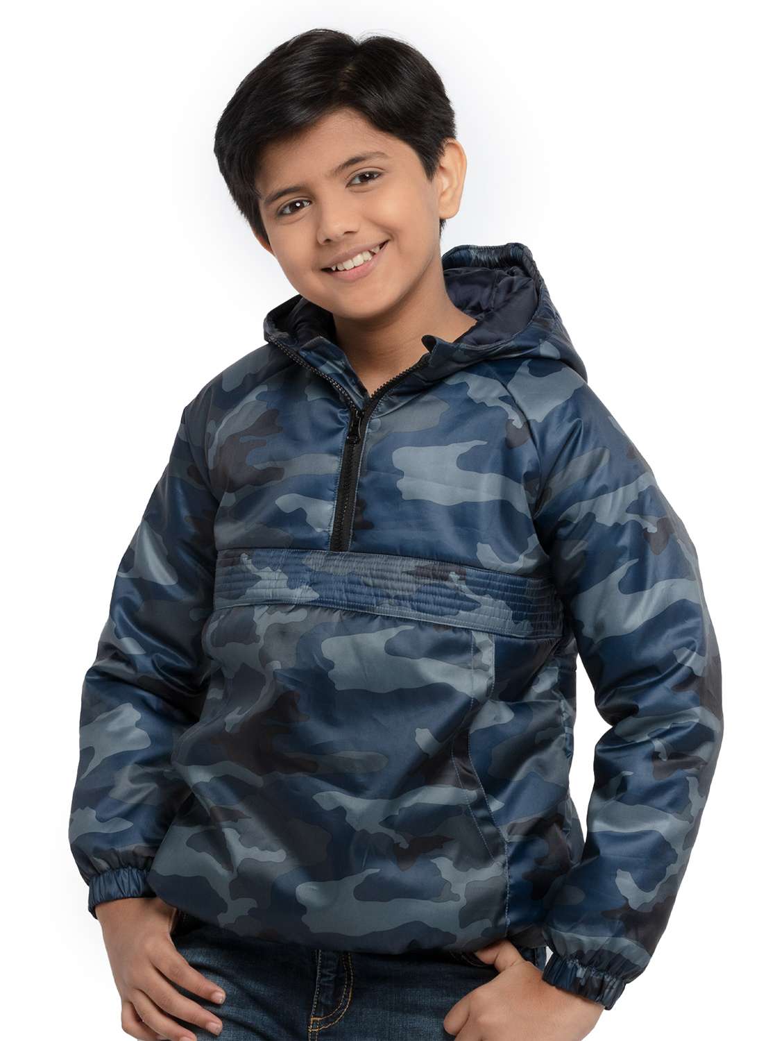 boys printed long sleeve quilted jacket
