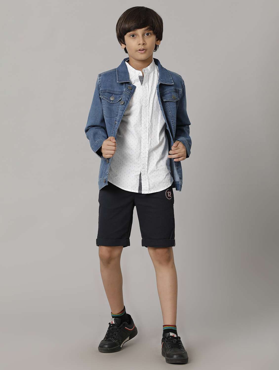 boys printed long sleeve regular denim jacket - 22240538 -  Standard Image - 3