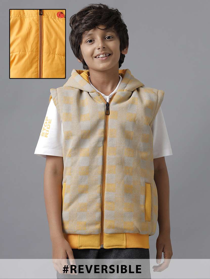boys long sleeve reversible quilted jacket