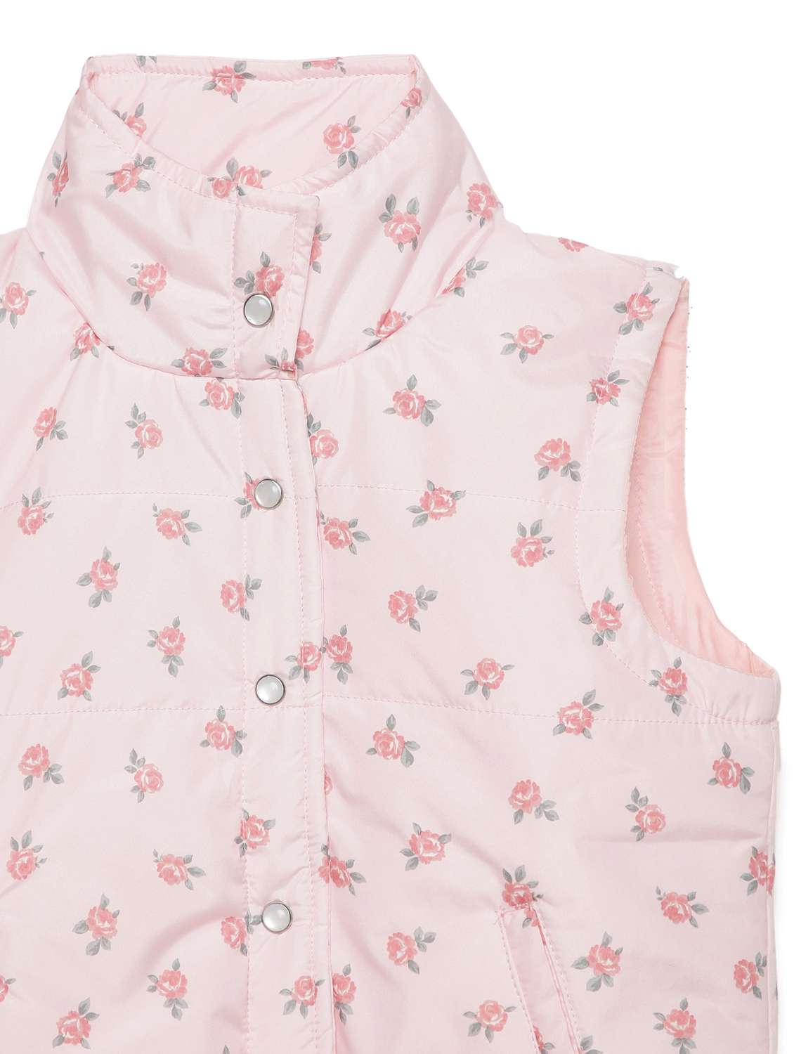 girls printed sleeveless quilted jacket - 22240561 -  Standard Image - 5