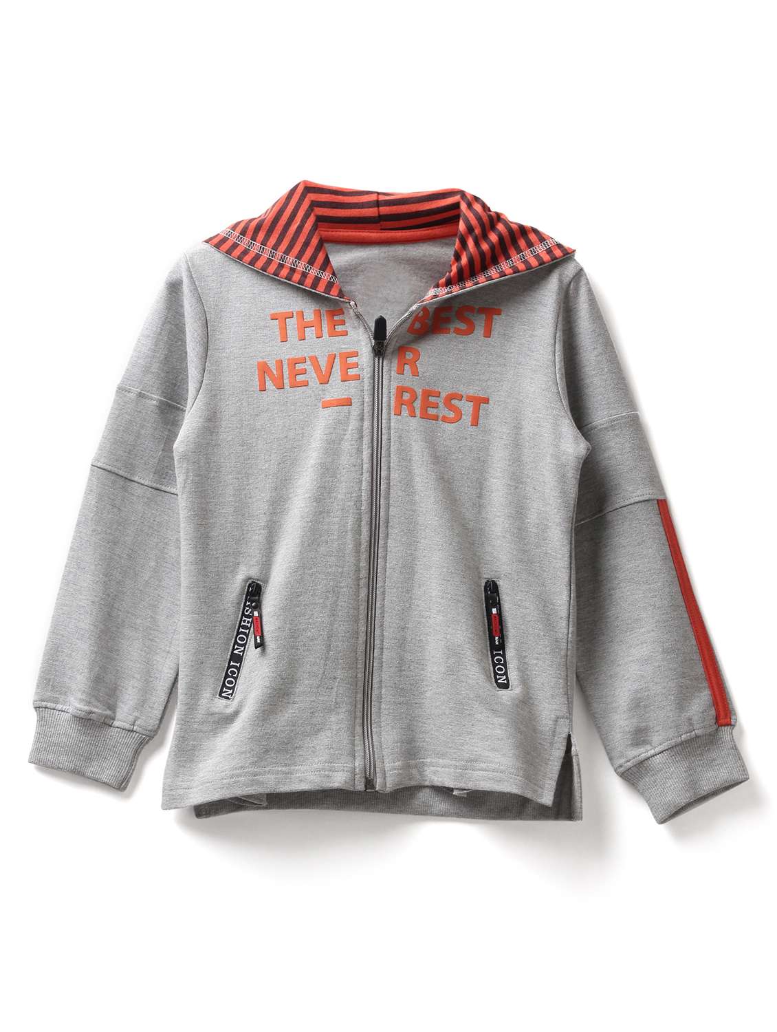 boys printed long sleeve hooded sweatshirt