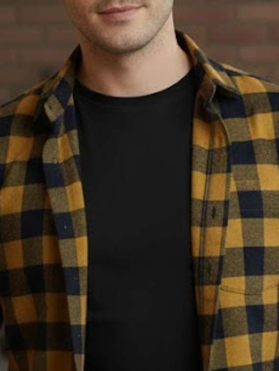 men checkered long sleeve regular fit shacket - 22240631 -  Standard Image - 5