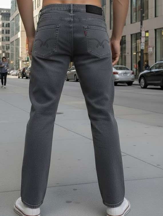 men washed mid rise straight fit jeans - 22240635 -  Standard Image - 3