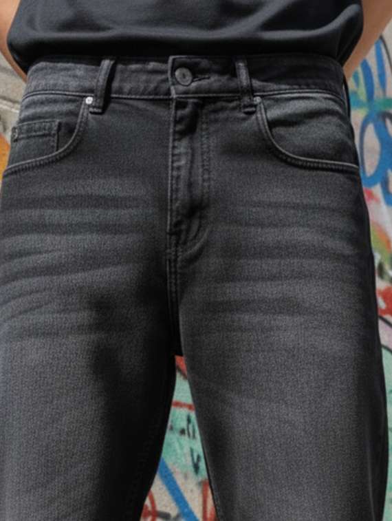 men washed mid rise relaxed fit jeans - 22240636 -  Standard Image - 5