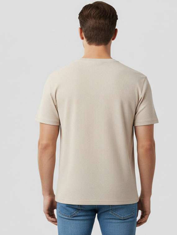 men self design short sleeve regular fit t-shirt - 22240637 -  Standard Image - 3