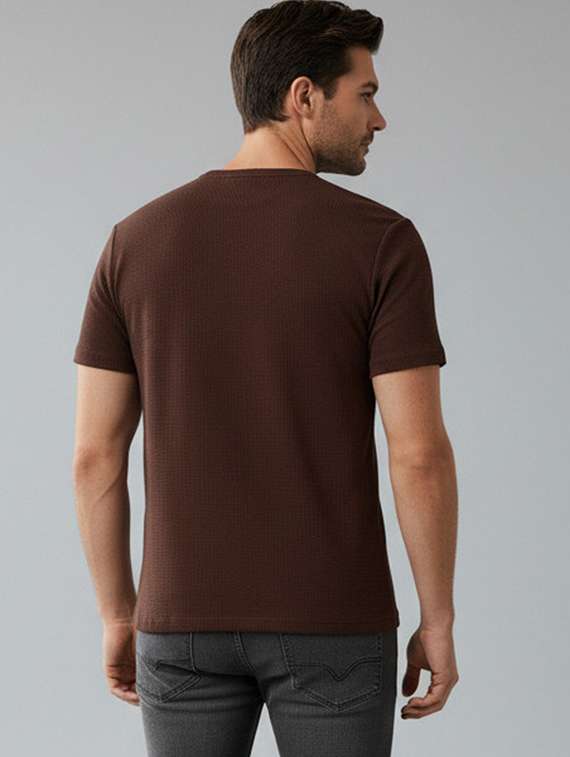 men self design short sleeve regular fit t-shirt - 22240640 -  Standard Image - 3