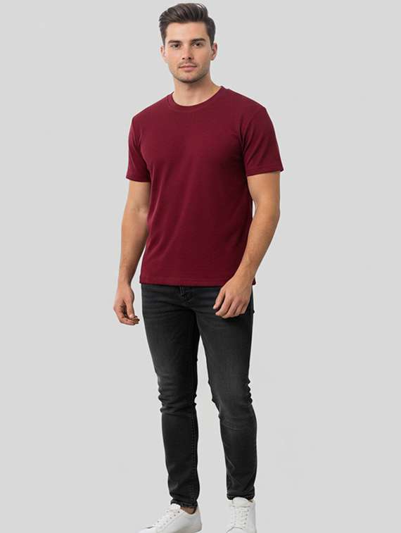 men self design short sleeve regular fit t-shirt - 22240642 -  Standard Image - 3