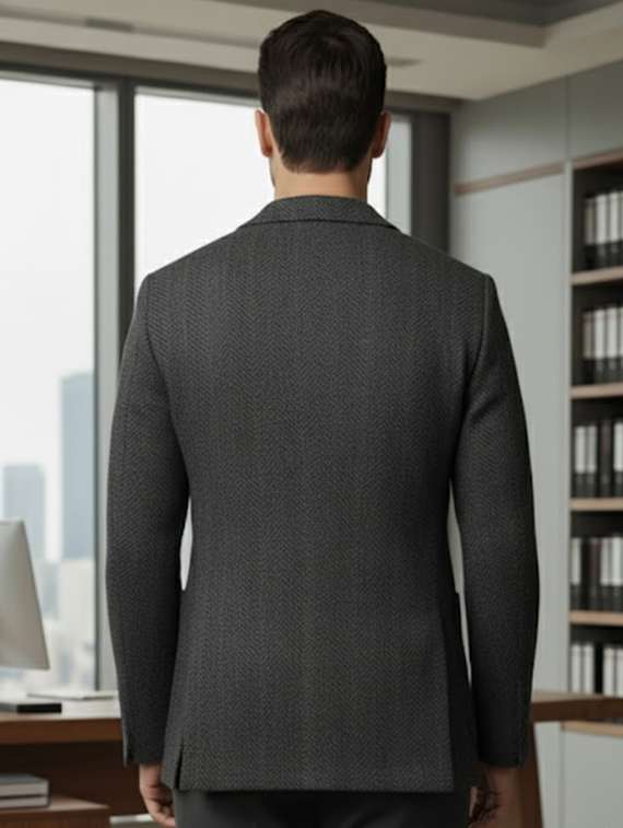 men self design long sleeve winter coat - 22240653 -  Standard Image - 3