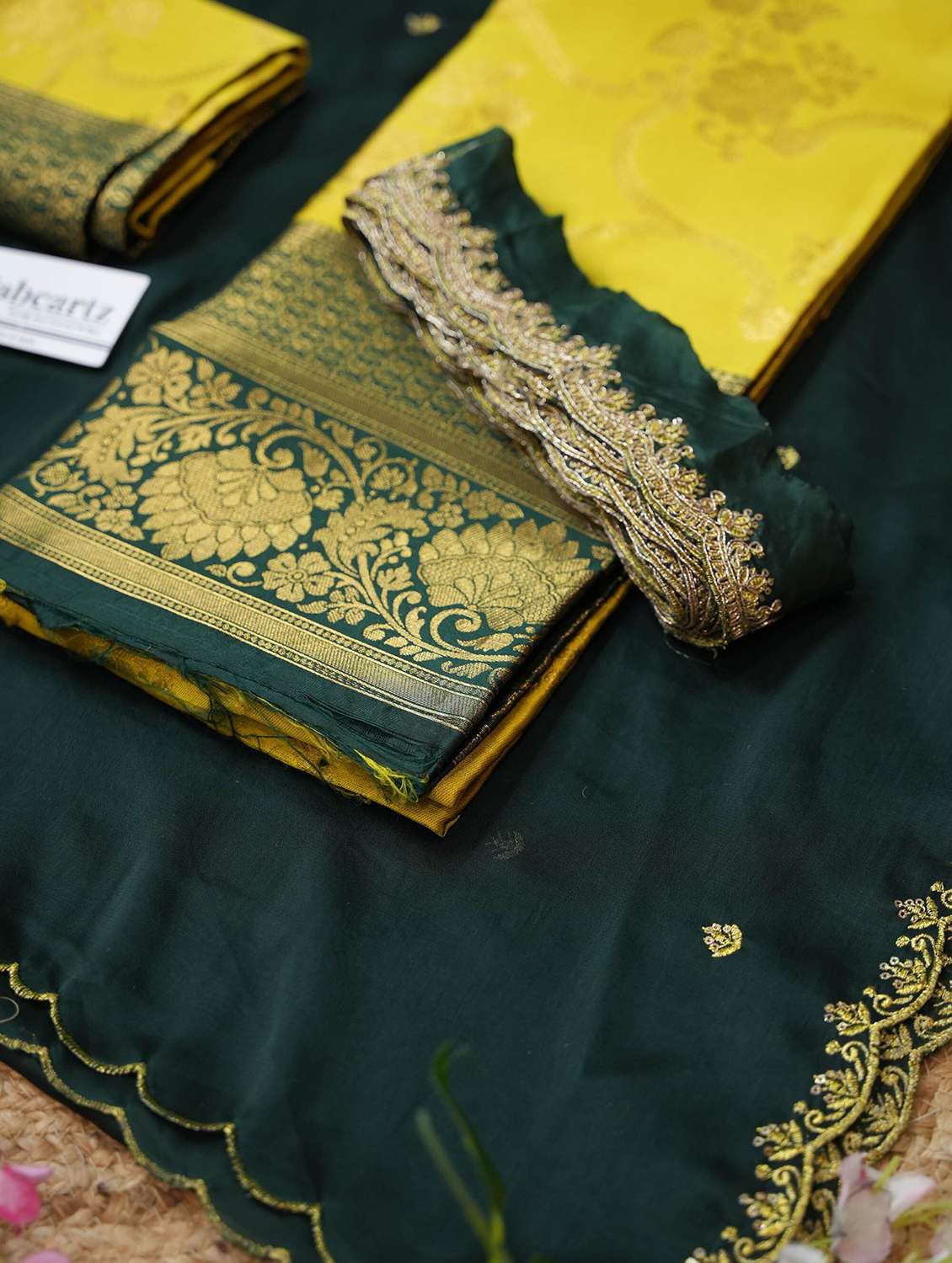 women self design south indian style unstitched lehenga choli - 22240708 -  Standard Image - 3