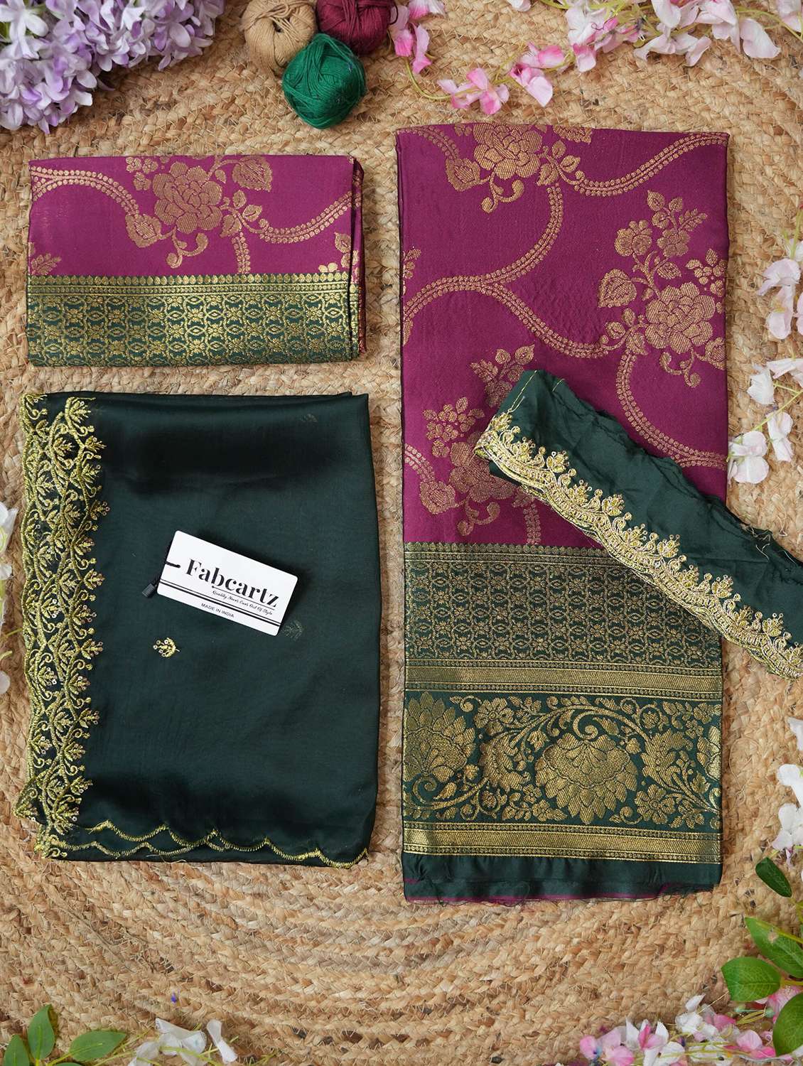 women self design south indian style unstitched lehenga choli - 22240709 -  Standard Image - 3