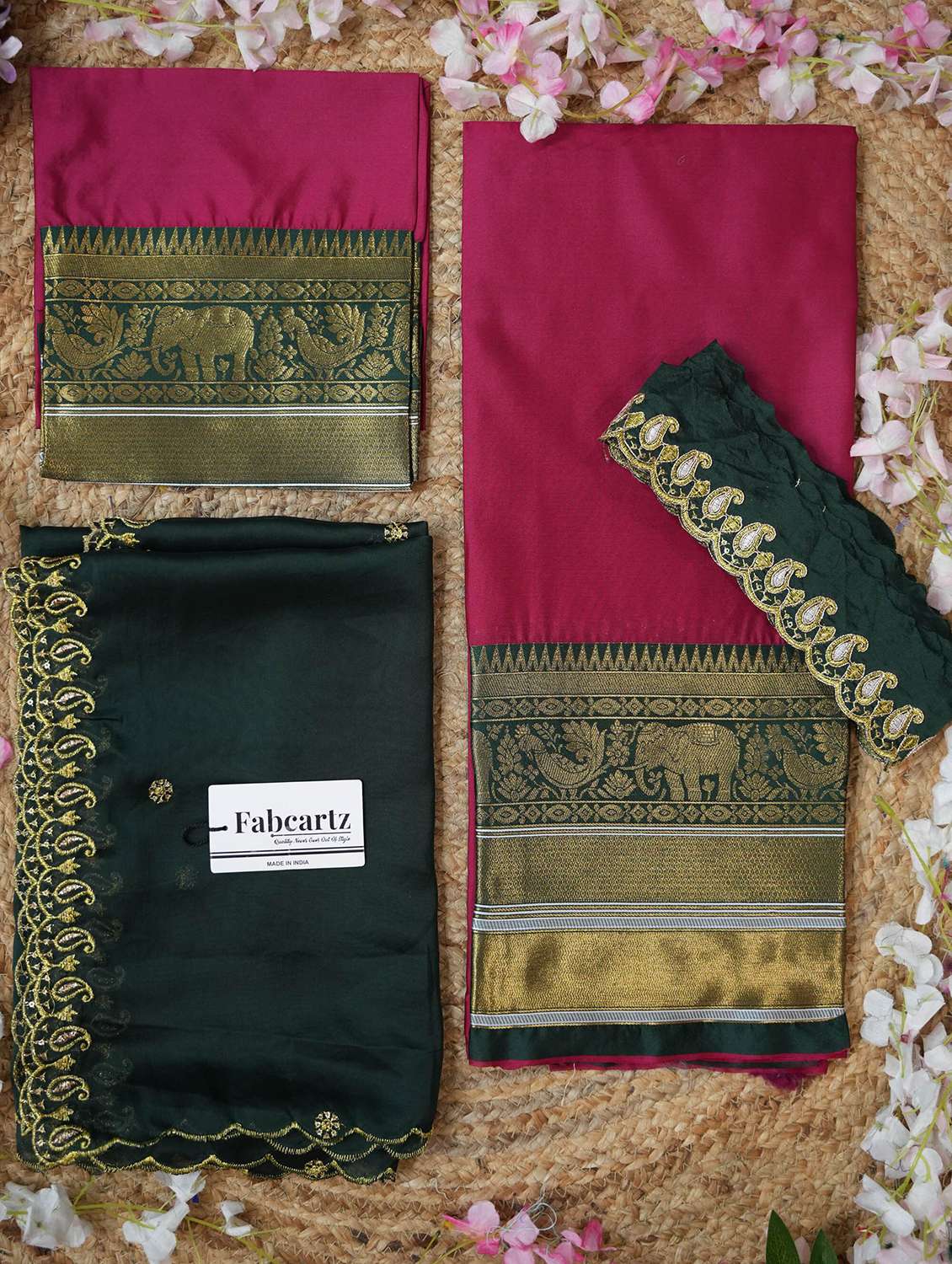 women self design south indian style unstitched lehenga choli - 22240713 -  Standard Image - 3