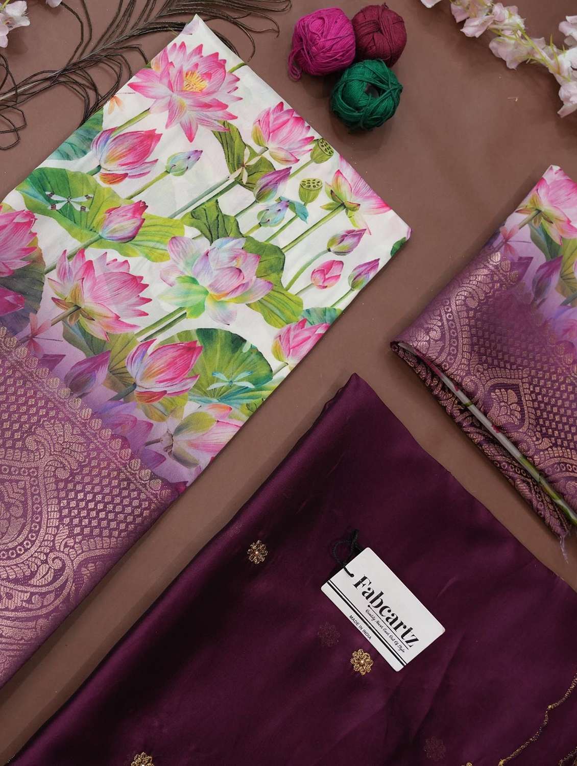 women floral south indian style unstitched lehenga choli - 22240725 -  Standard Image - 3