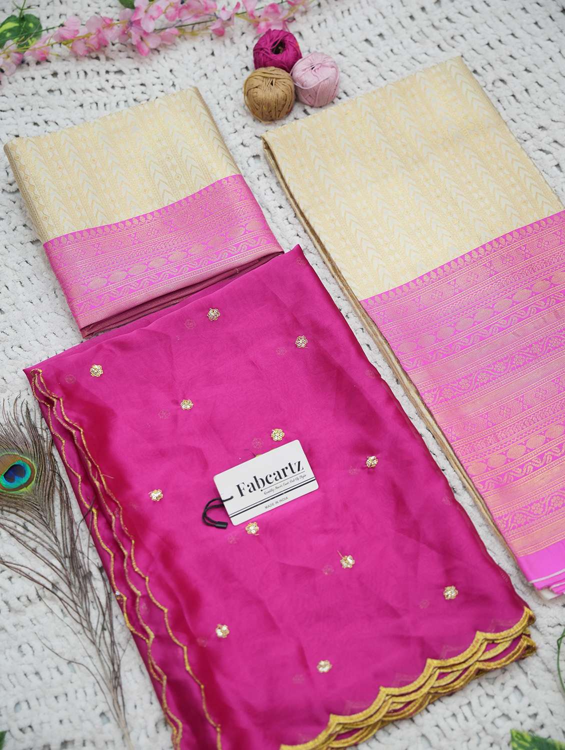 women self design south indian style unstitched lehenga choli - 22240733 -  Standard Image - 3