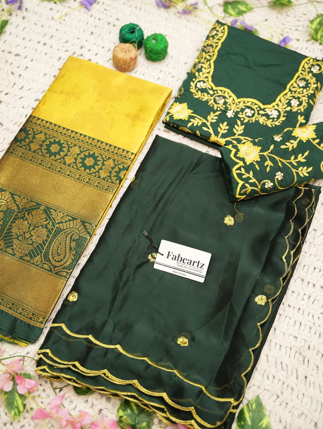 women self design south indian style unstitched lehenga choli - 22240747 -  Standard Image - 3