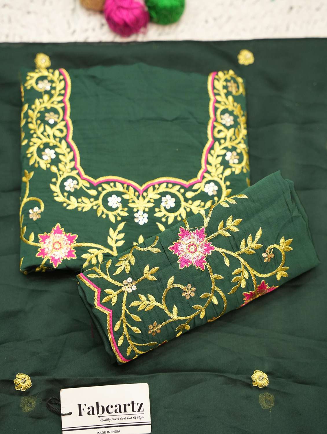 women self design south indian style unstitched lehenga choli - 22240748 -  Standard Image - 3