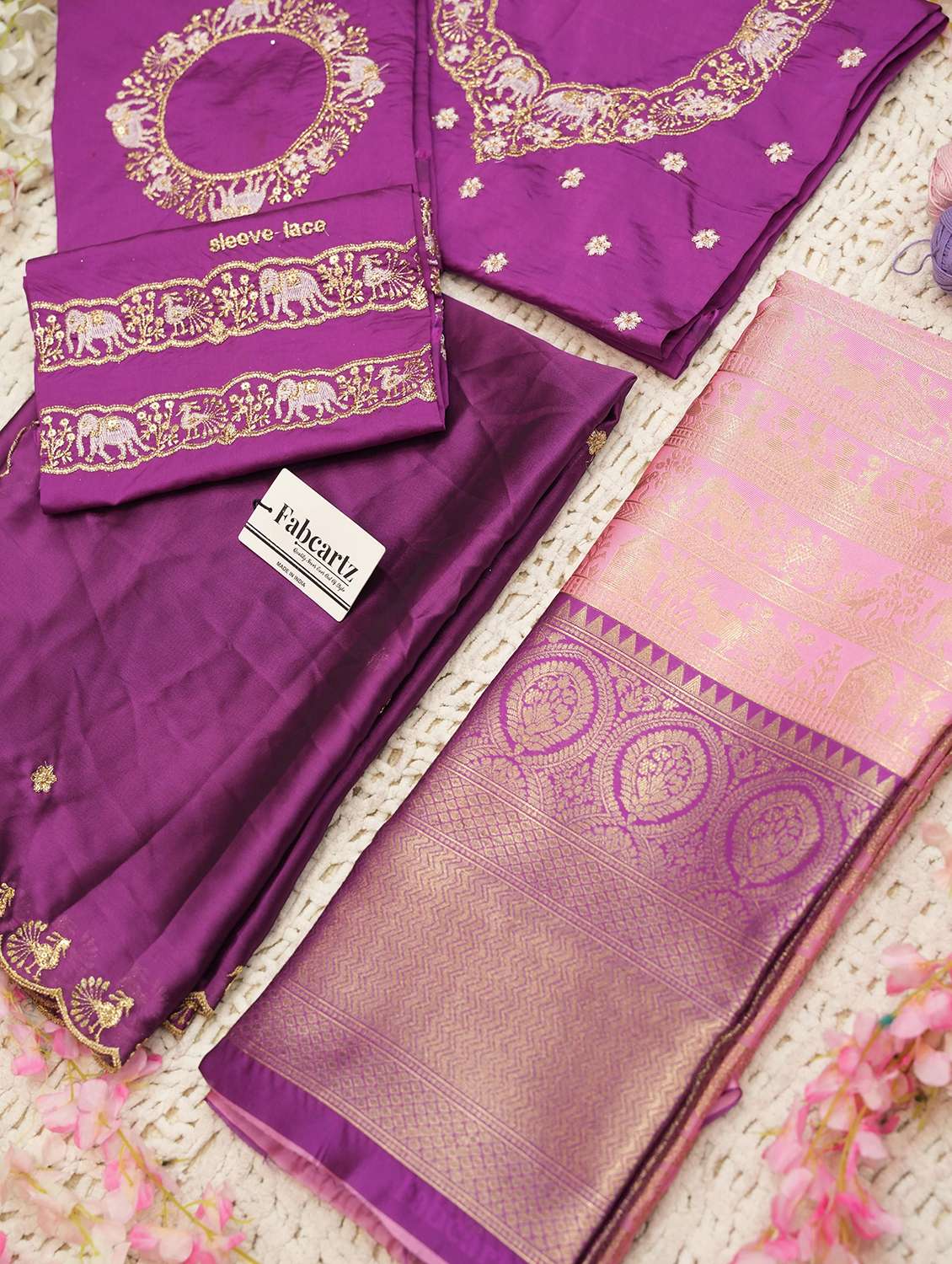 women self design south indian style unstitched lehenga choli - 22240761 -  Standard Image - 3