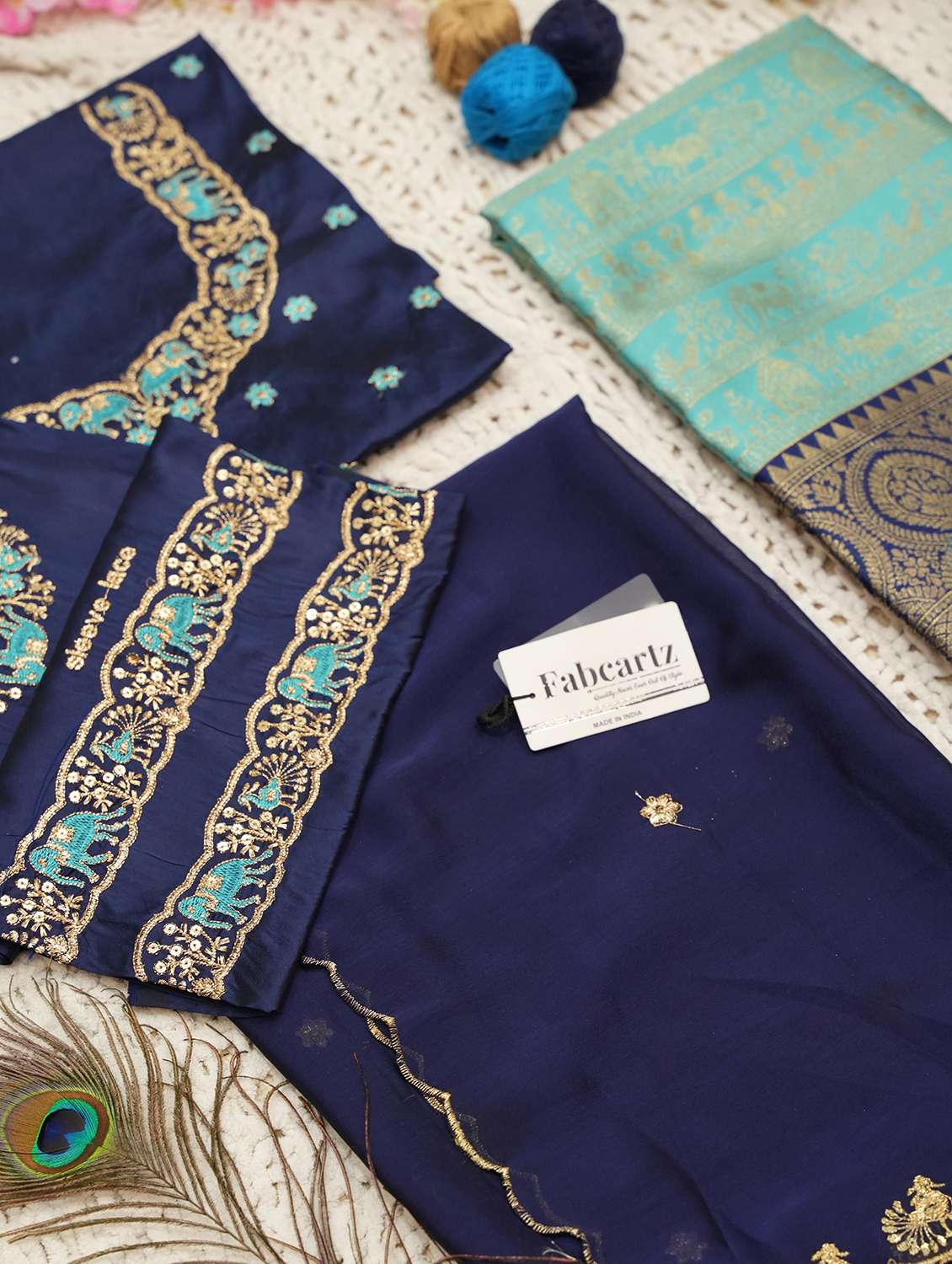 women self design south indian style unstitched lehenga choli - 22240764 -  Standard Image - 3