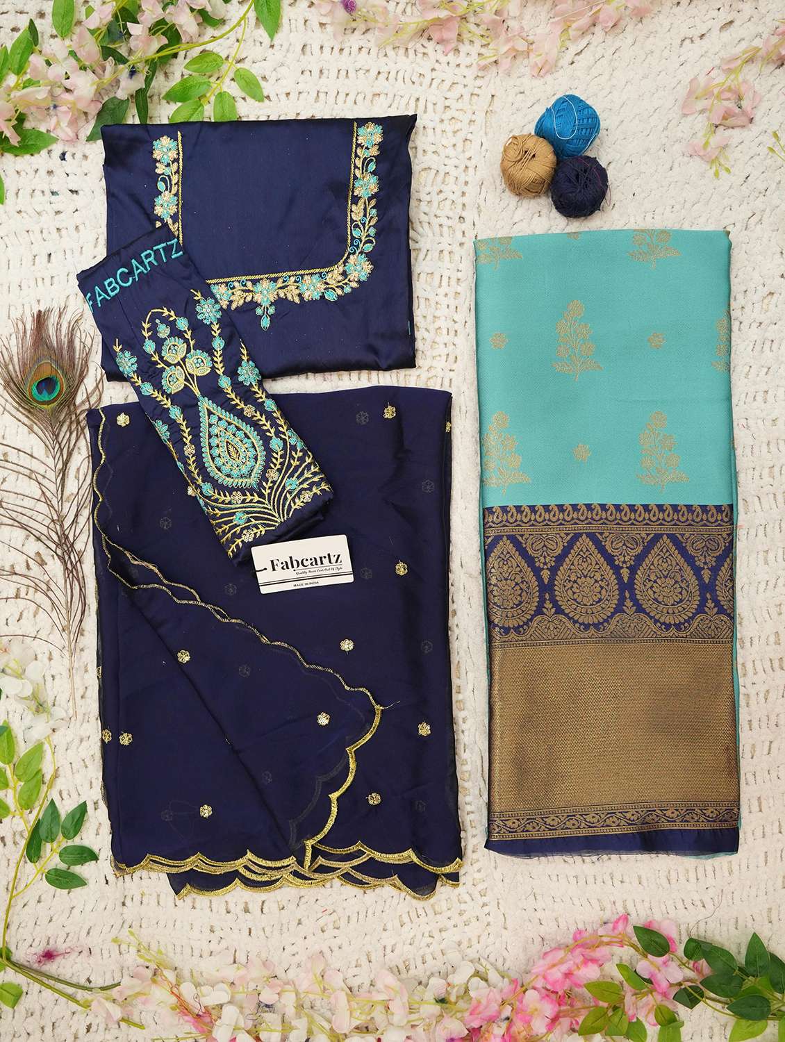 women self design south indian style unstitched lehenga choli - 22240772 -  Standard Image - 3