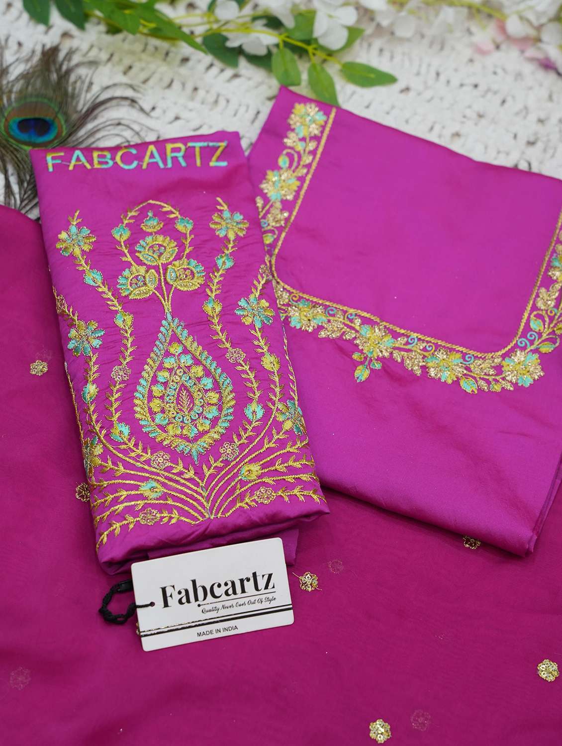 women self design south indian style unstitched lehenga choli - 22240774 -  Standard Image - 3