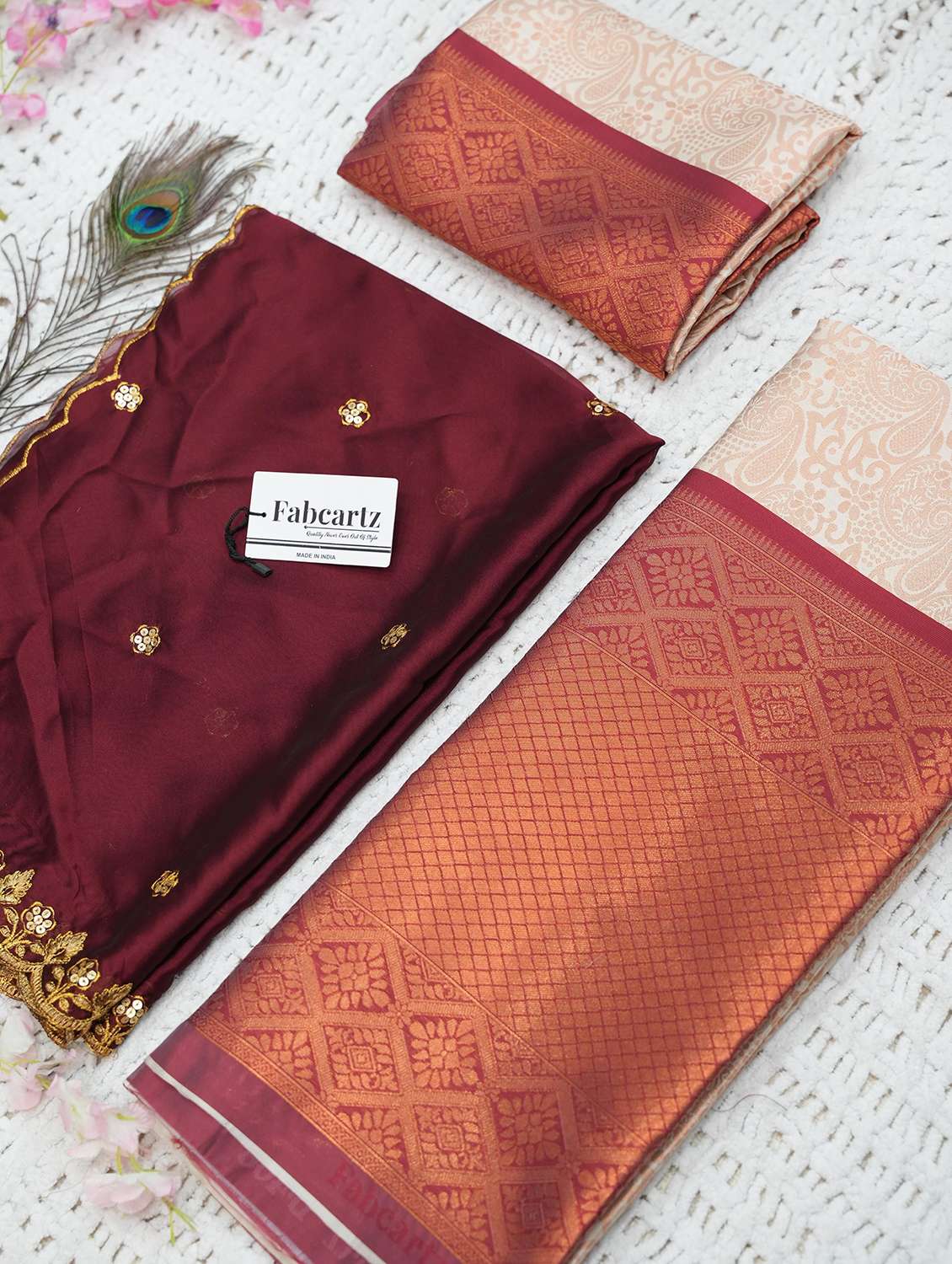 women self design south indian style unstitched lehenga choli - 22240785 -  Standard Image - 3