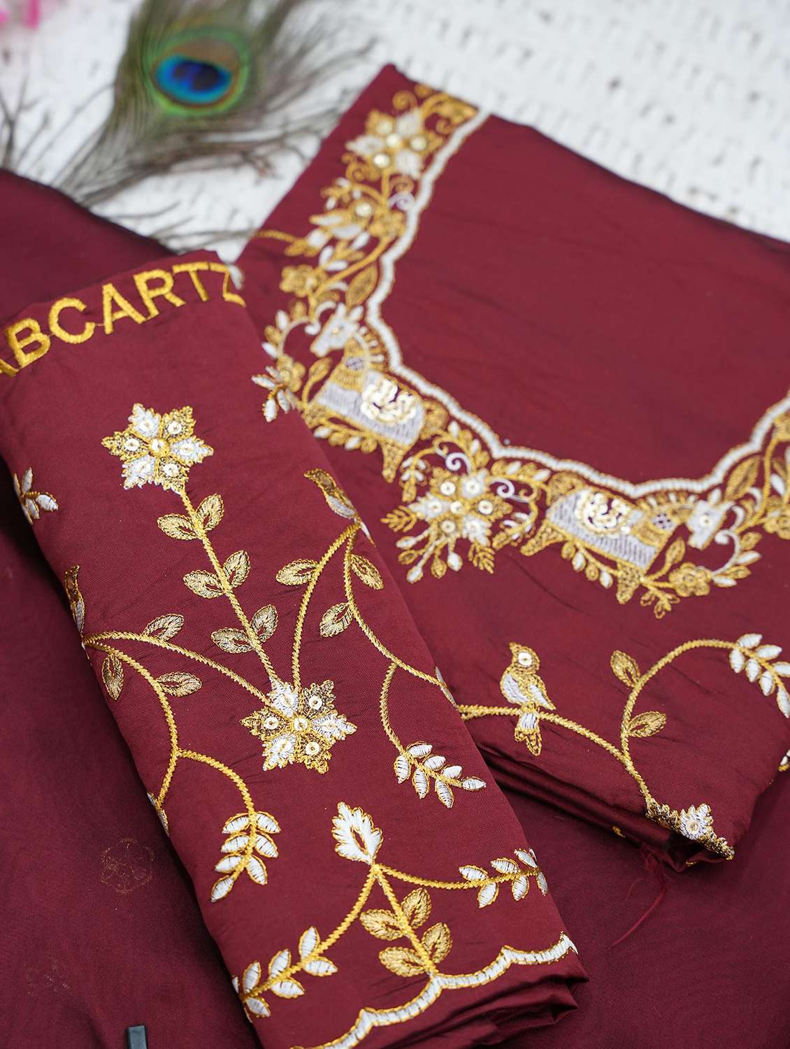 women self design south indian style unstitched lehenga choli - 22240788 -  Standard Image - 3