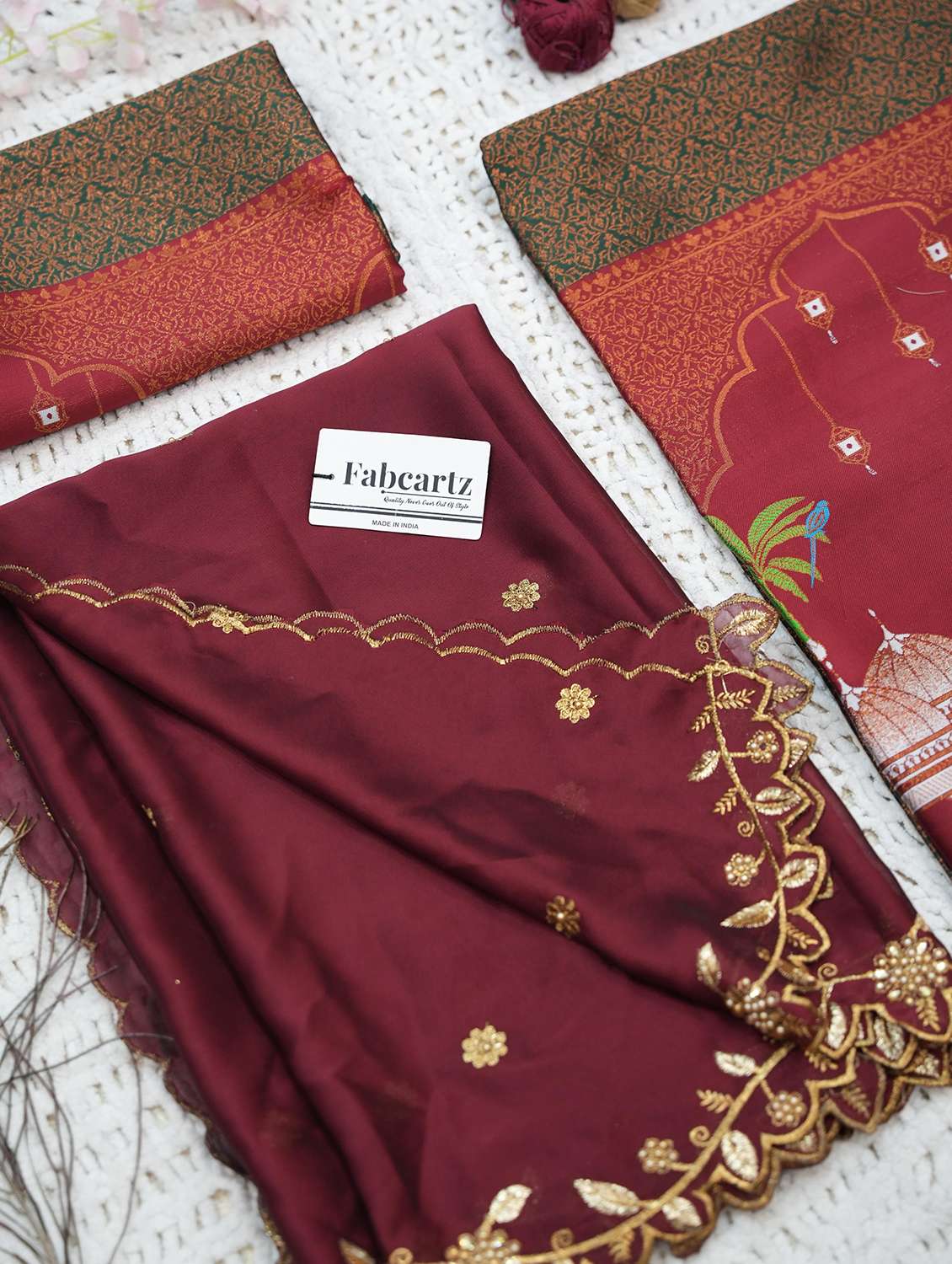 women self design south indian style unstitched lehenga choli - 22240812 -  Standard Image - 3