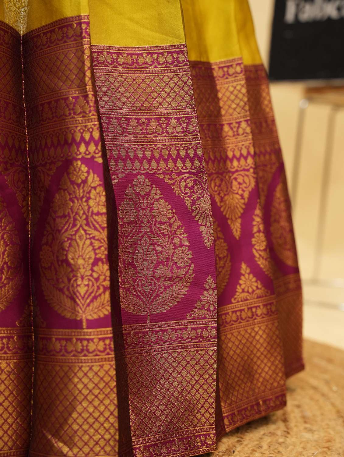 women self design south indian style unstitched lehenga choli - 22240827 -  Standard Image - 3