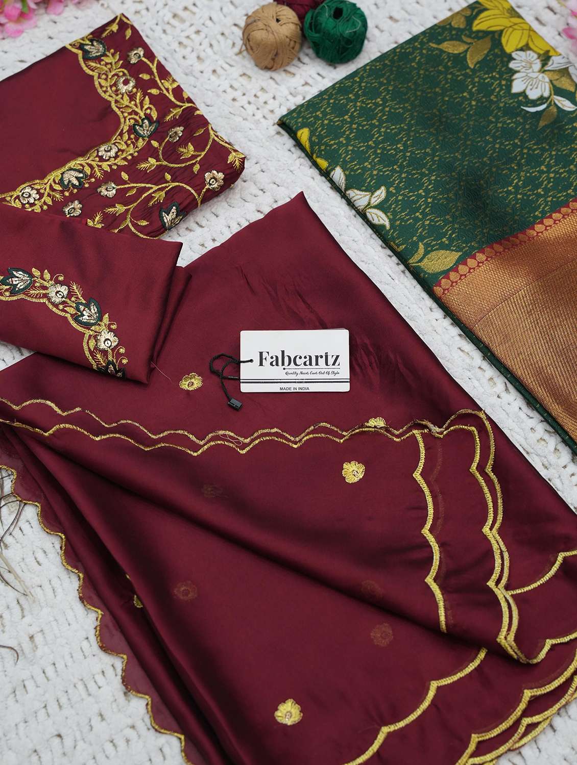 women self design south indian style unstitched lehenga choli - 22240839 -  Standard Image - 3