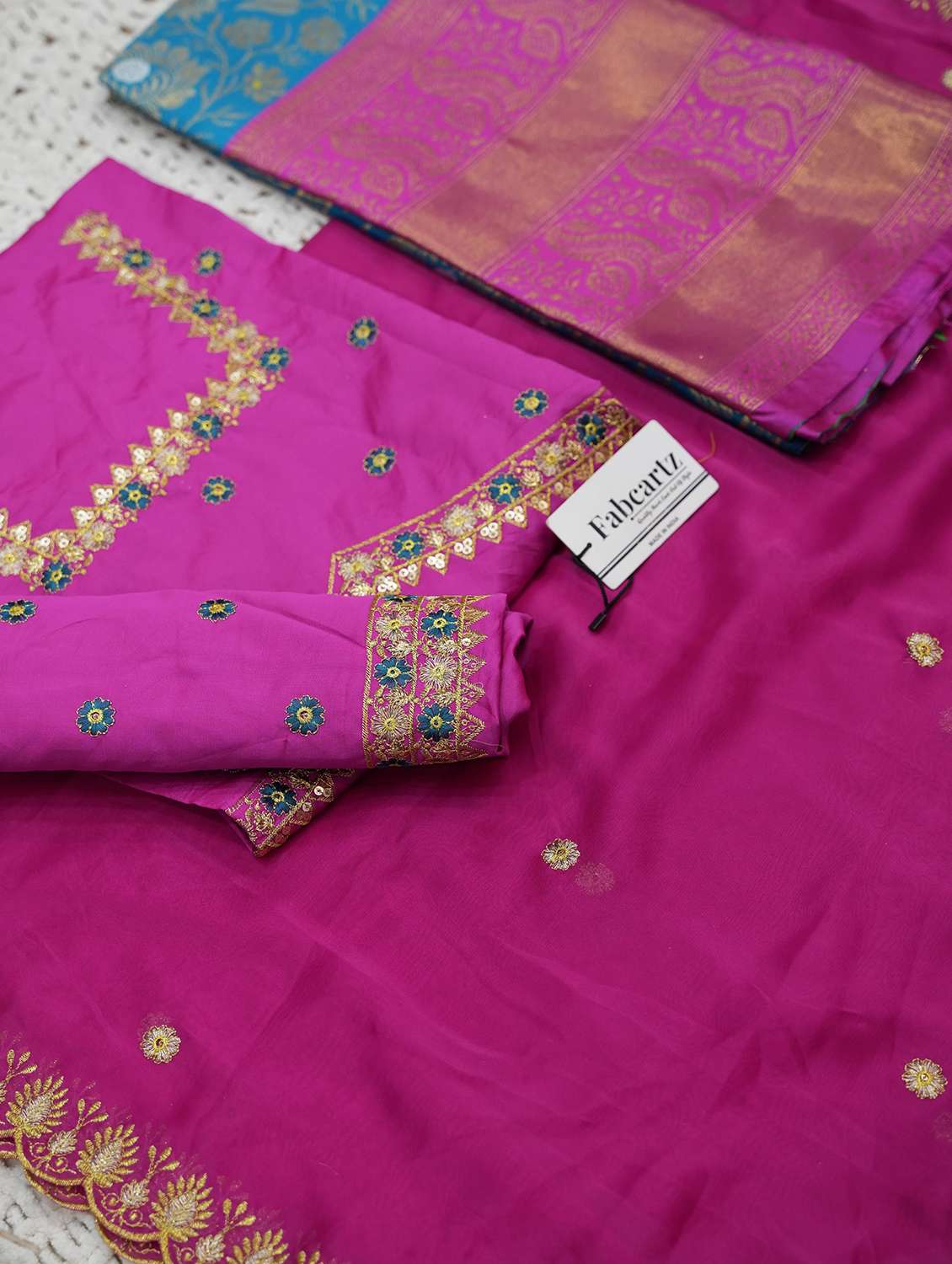 women self design south indian style unstitched lehenga choli - 22240846 -  Standard Image - 3