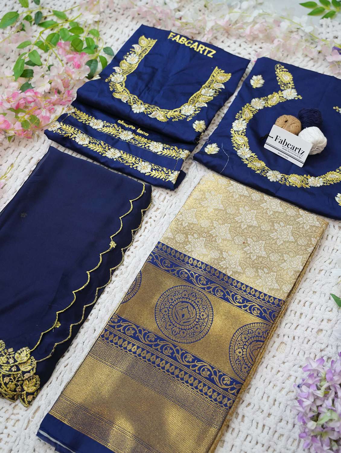 women self design south indian style unstitched lehenga choli - 22240854 -  Standard Image - 3