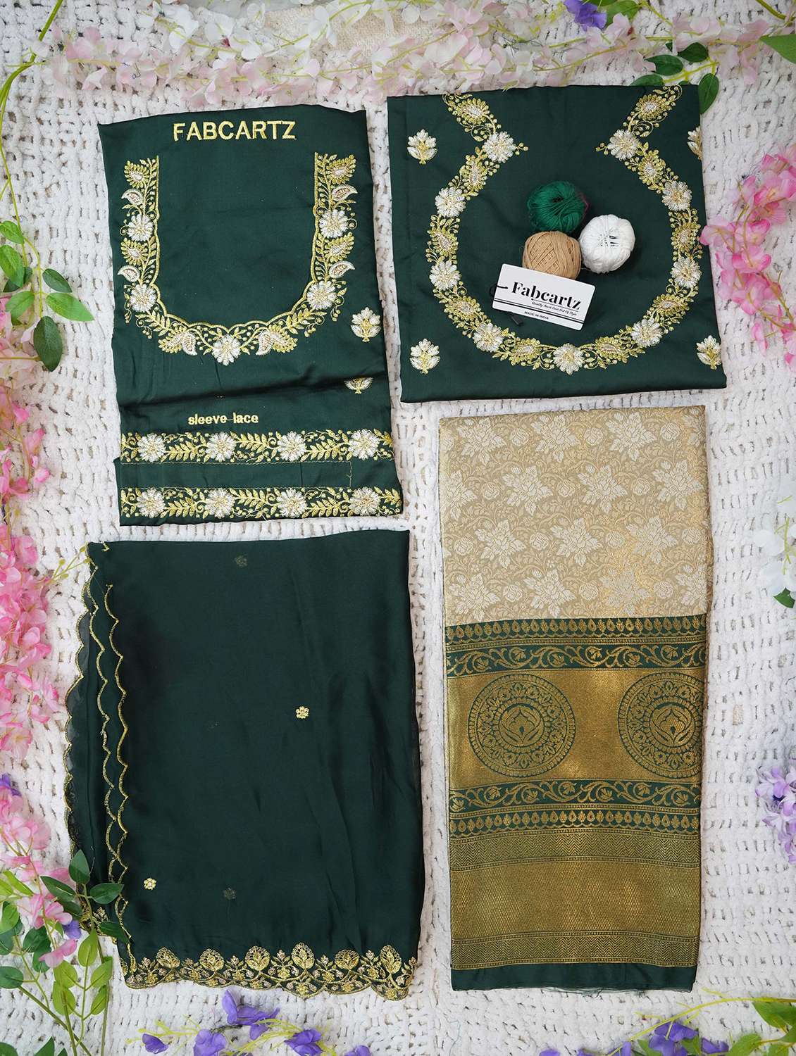 women self design south indian style unstitched lehenga choli - 22240860 -  Standard Image - 3