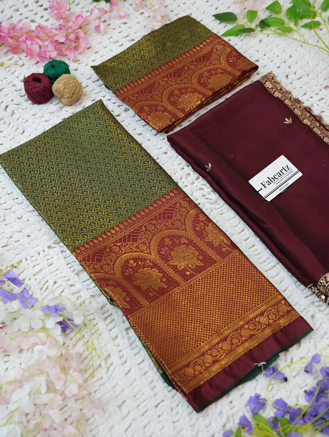 women self design south indian style unstitched lehenga choli - 22240863 -  Standard Image - 3