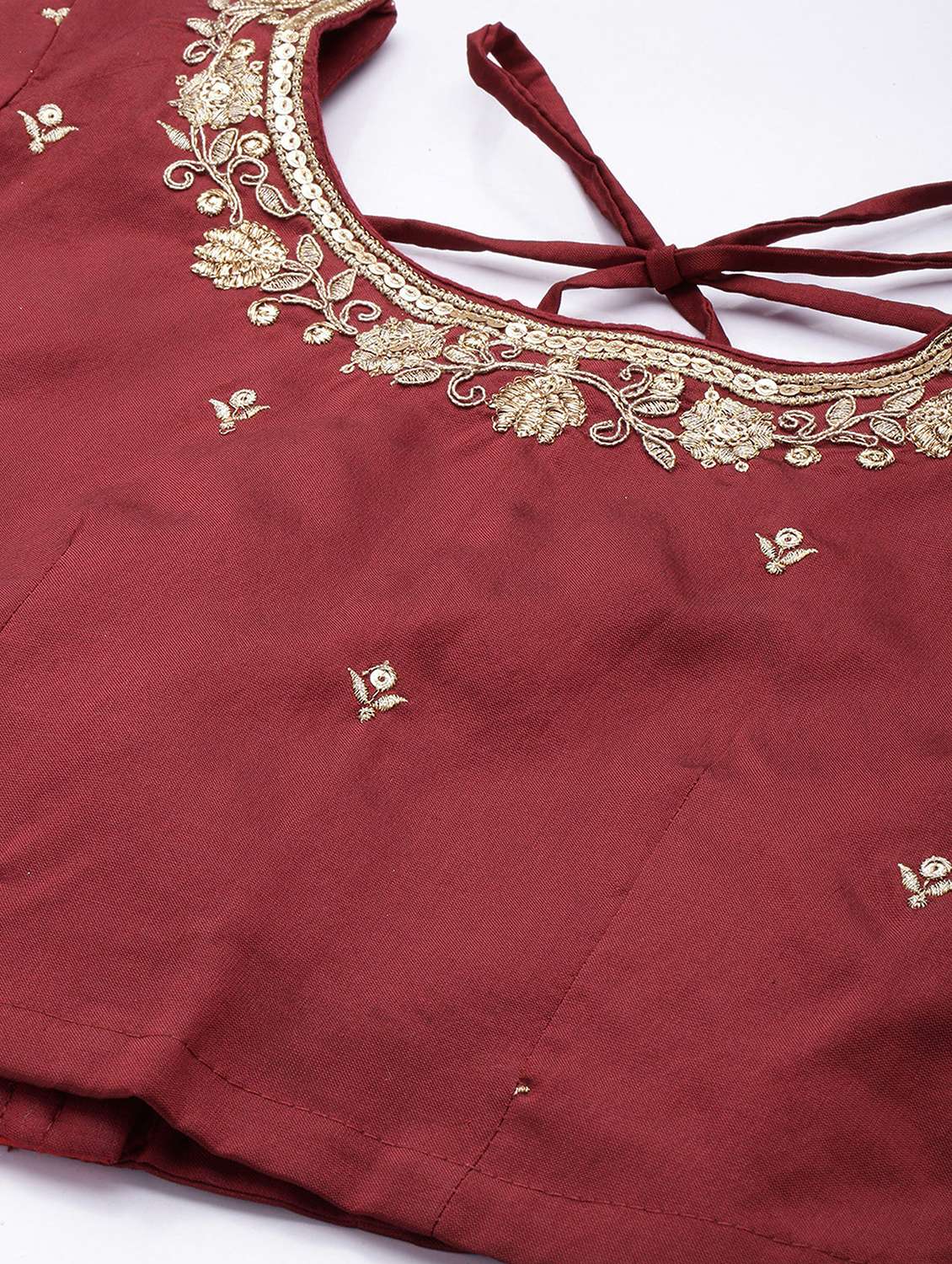 women self design south indian style stitched lehenga choli - 22240872 -  Standard Image - 3