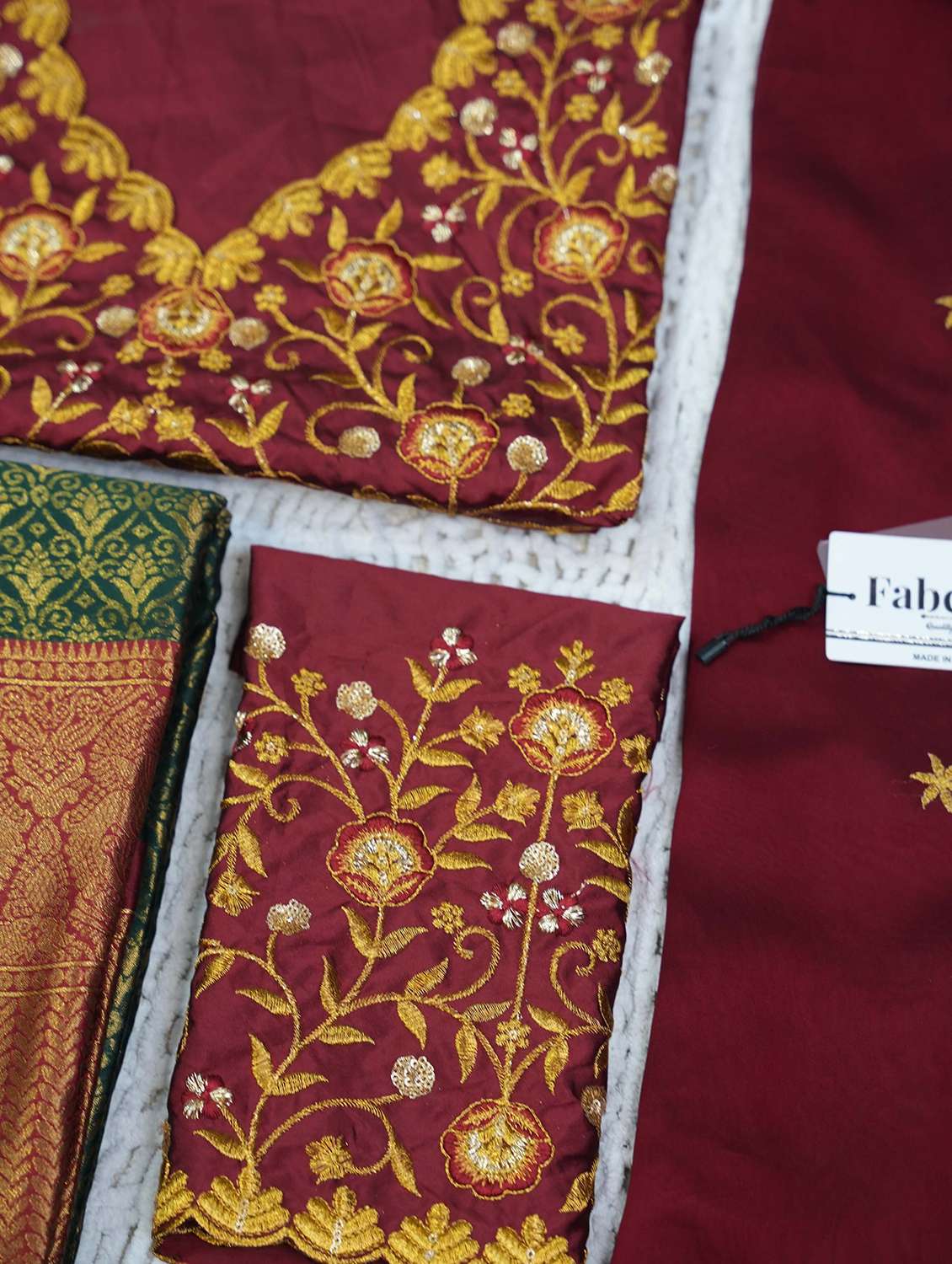 women self design south indian style unstitched lehenga choli - 22240886 -  Standard Image - 3