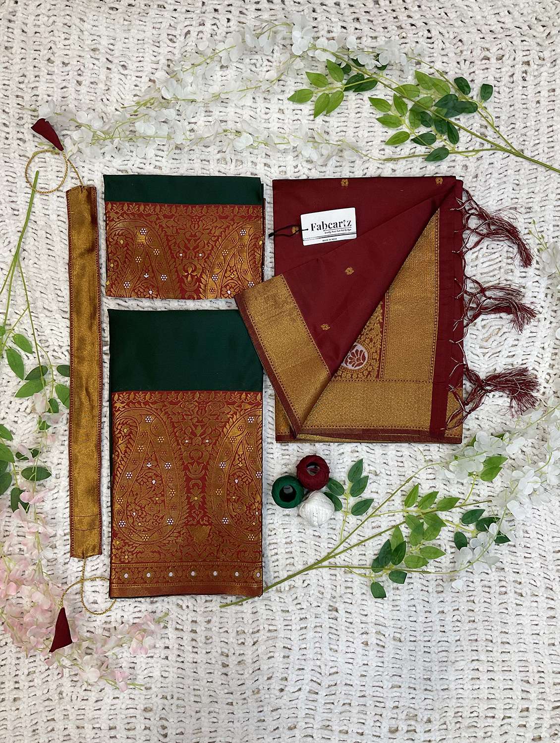 women self design south indian style unstitched lehenga choli - 22240899 -  Standard Image - 3