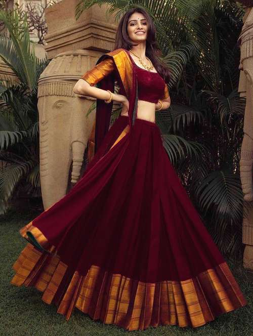 women self design unstitched lehenga choli - 22240907 -  Standard Image - 0