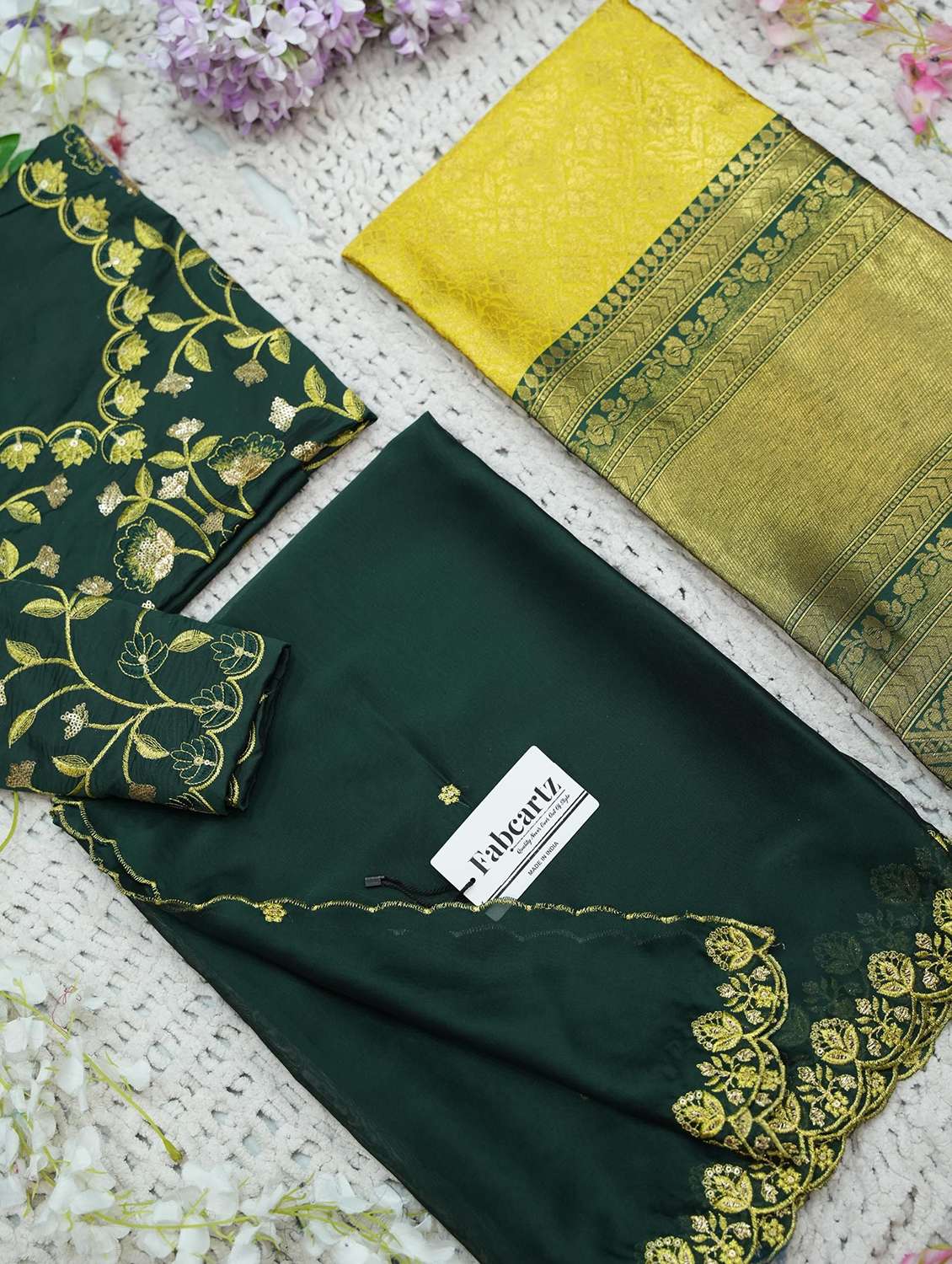 women self design south indian style unstitched lehenga choli - 22240930 -  Standard Image - 3