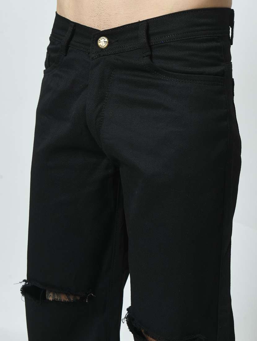 men slash knee mid rise relaxed fit jeans - 22240973 -  Standard Image - 3