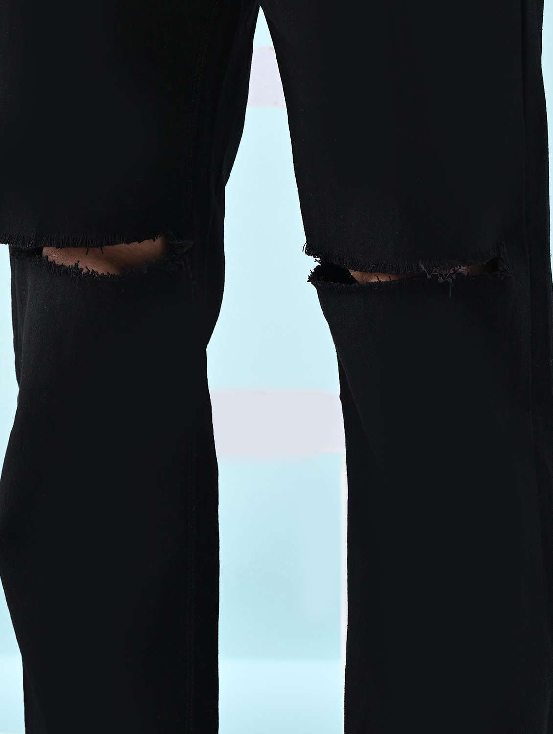 men slash knee mid rise relaxed fit jeans - 22240975 -  Standard Image - 3