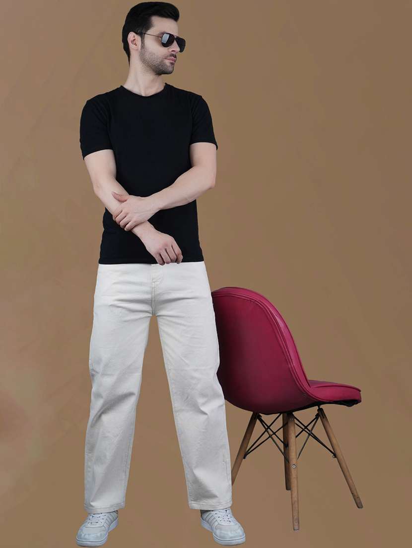 men solid mid rise straight fit jean - 22240998 -  Standard Image - 3