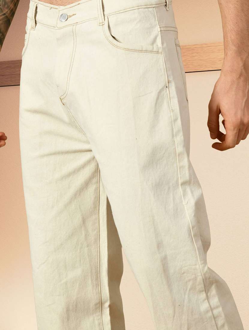 men plain mid rise relaxed fit jeans - 22241030 -  Standard Image - 3