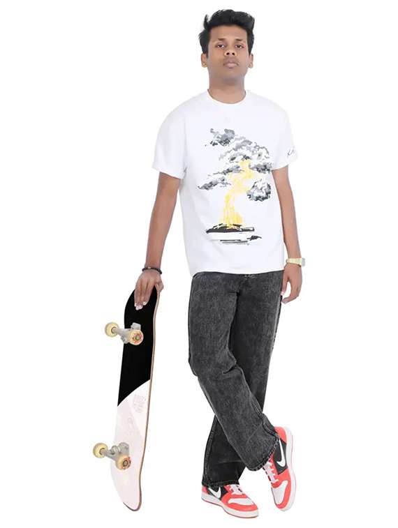 men plain mid rise straight fit jeans - 22241067 -  Standard Image - 3