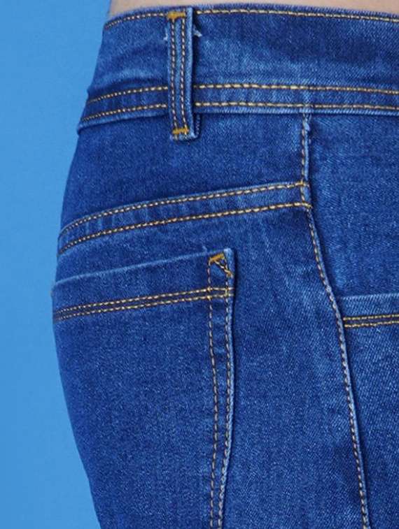 men plain mid rise straight fit jeans - 22241094 -  Standard Image - 3