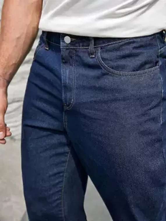 men plain mid rise straight fit jeans - 22241098 -  Standard Image - 3