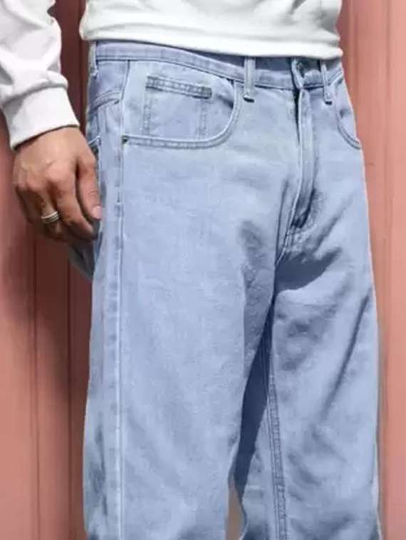 men plain mid rise relaxed fit jeans - 22241198 -  Standard Image - 3