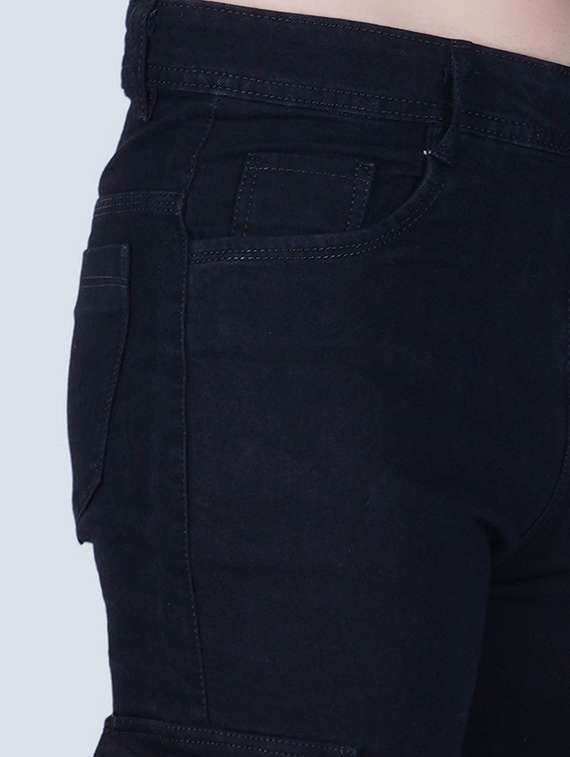 men solid mid rise regular fit cargo - 22241291 -  Standard Image - 3