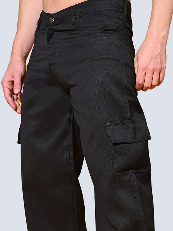 men solid mid rise relaxed fit cargo - 22241293 -  Standard Image - 3