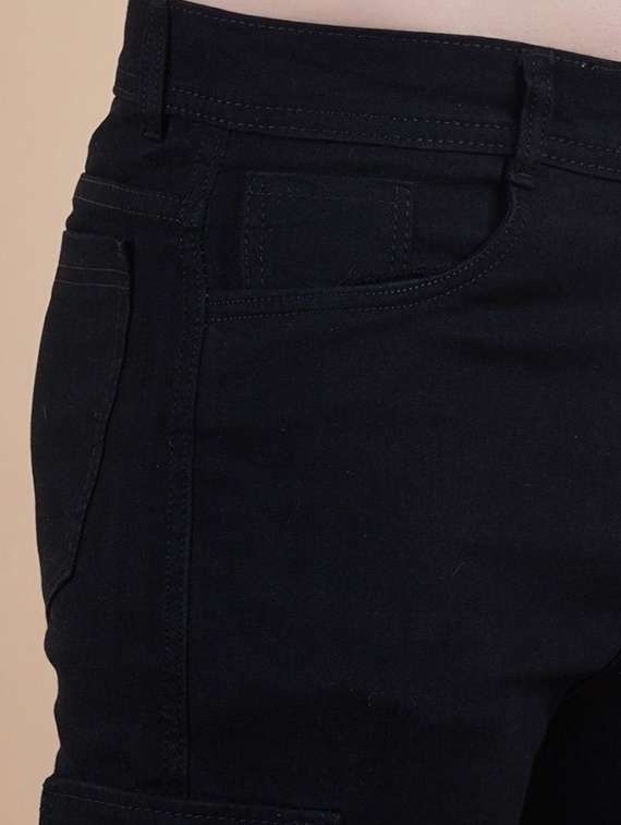 men solid mid rise regular fit cargo - 22241305 -  Standard Image - 3