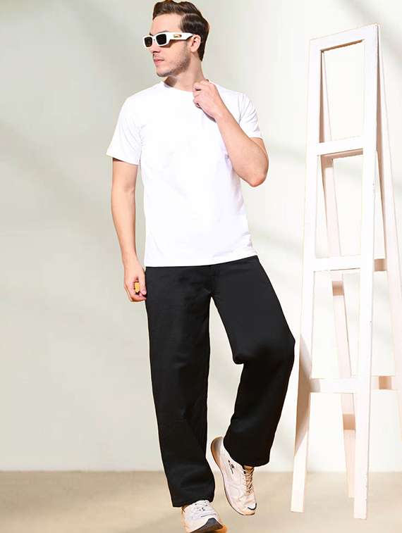 men plain mid rise relaxed fit jeans - 22241346 -  Standard Image - 3